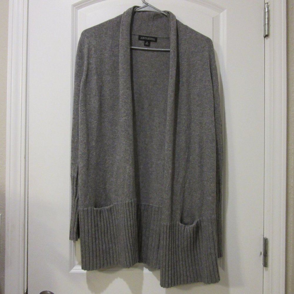 Banana Republic Luxury Cashmere Blend Gray Cardigan Sweater Women's Medium